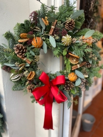 Traditional Christmas Door Wreath