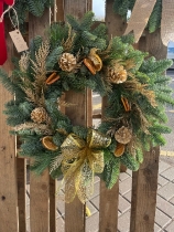 Gold Sparkle Christmas Door Wreath