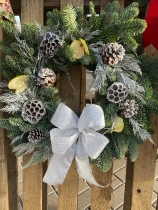 Silver Sparkle Festive Door Wreath